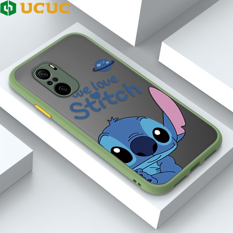 UCUC for Redmi K40 Pro / Redmi K40 / Xiaomi Poco F3 Back Cover Peeping Stitch Frosted Transparent Hard Phone Case Thin Shockproof Full Cover Camera Protect Case