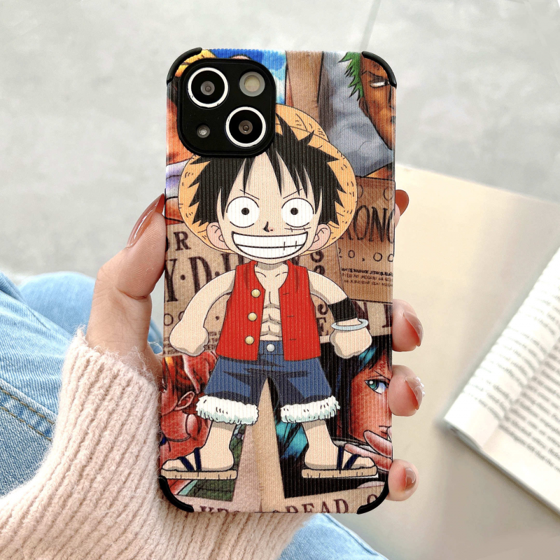Olige Case For Huawei Y9A Trend Cartoon Luffy One Piece Camera Protection Soft Leather Phone Cover