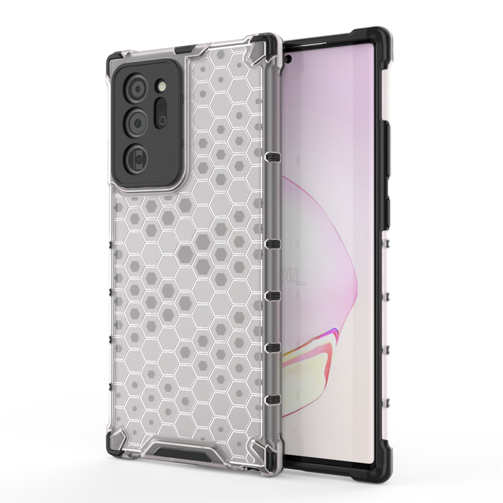 Honeycomb Airbag Shockproof Case For Samsung Galaxy Note20 Plus Hybrid TPU PC Transparent Armor cover