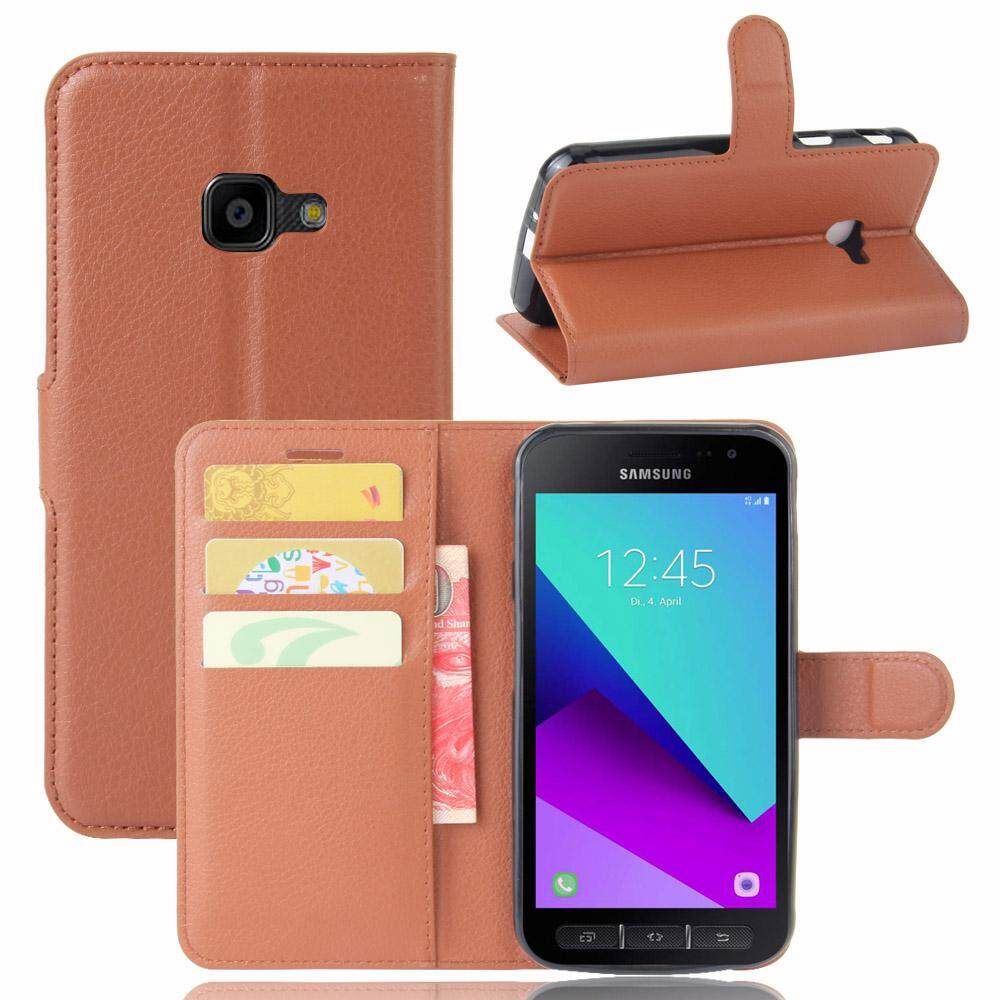 PU Leather Cover For Samsung Galaxy XCover 4 G390F SM-G390F Case Flip Magnetic Closure Stand Wallet Phone Casing