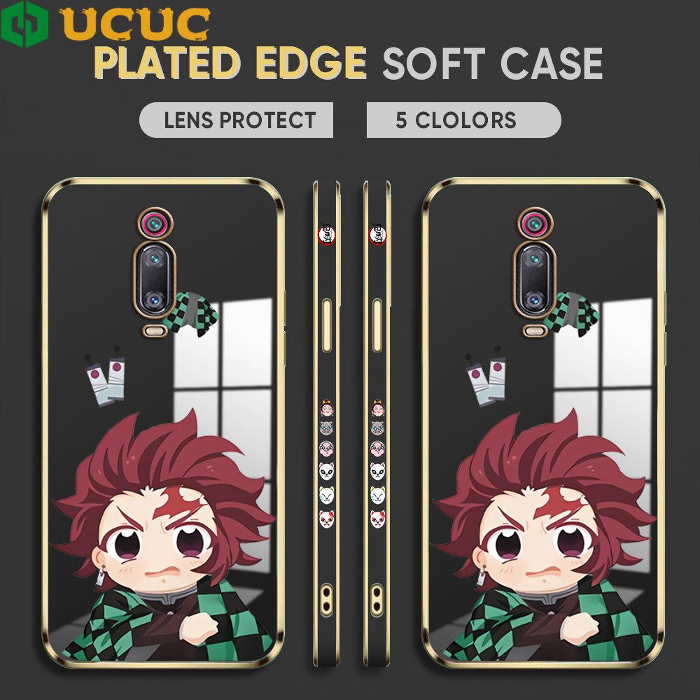 UCUC for Redmi K20 Pro Case Lovely Tanjiro Luxury 6D Plating Soft Casing Silicone Ultra Thin Phone Cover