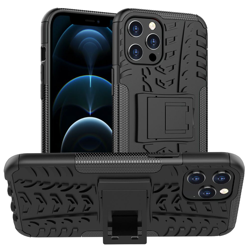 Heavy Duty Armor Tough Hybrid Shockproof Dual Layer Kickstand Protective Case Cover For iPhone12