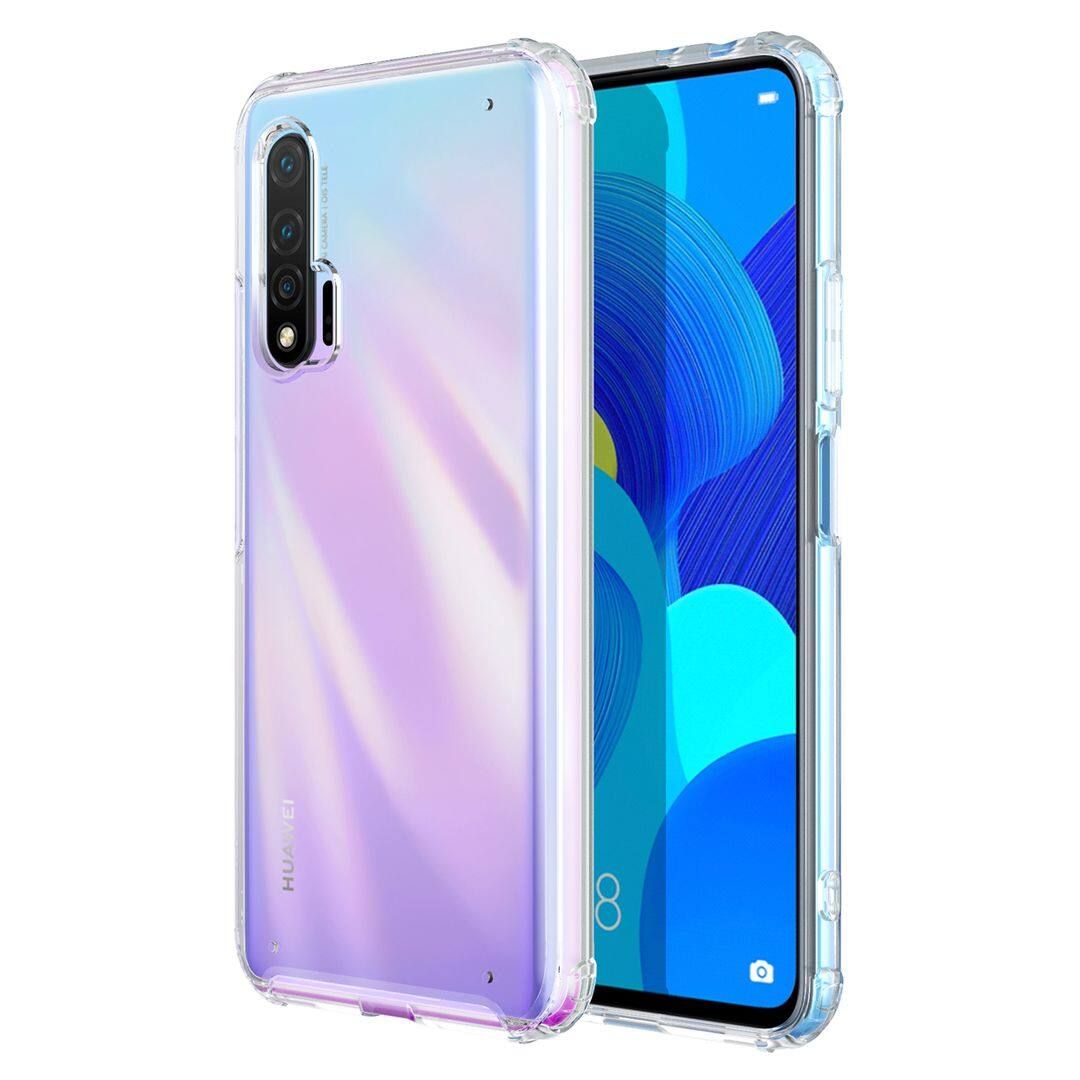 For Huawei Nova 6 Soft TPU + Sturdy PC Translucent Matte Drop-proof Case