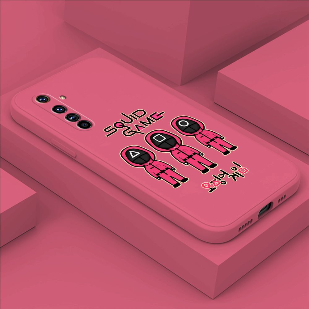 ZeroQiQi for Realme X50 Pro 5G Case Trend Cartoon Korean Squid Phone Cover Liquid Silicone Case Phone Protective Case