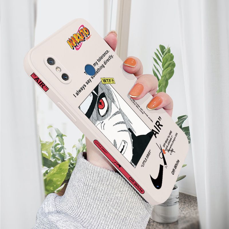 AMORVOR for Xiaomi MI 8 Back Cover Anime Uzumaki Naruto Side design Soft Case Liquid Silicone Phone Cases