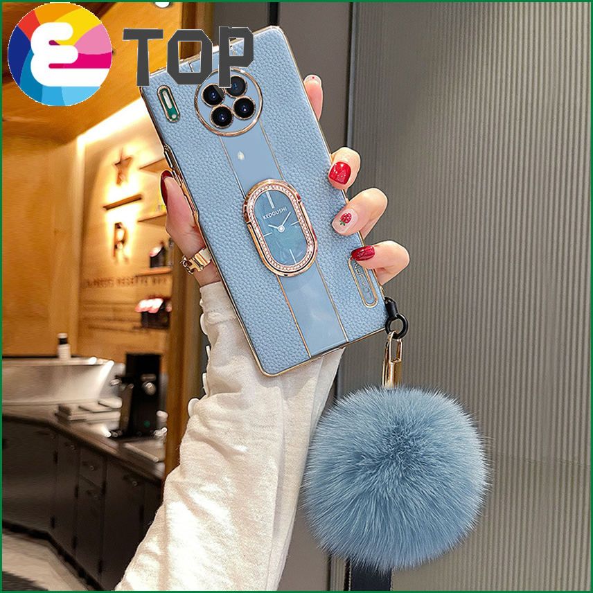 Suitable for Huawei mate40 mobile phone shell soft silicone sleeve mate30pro women's plush lanyard hair ball protective shell
