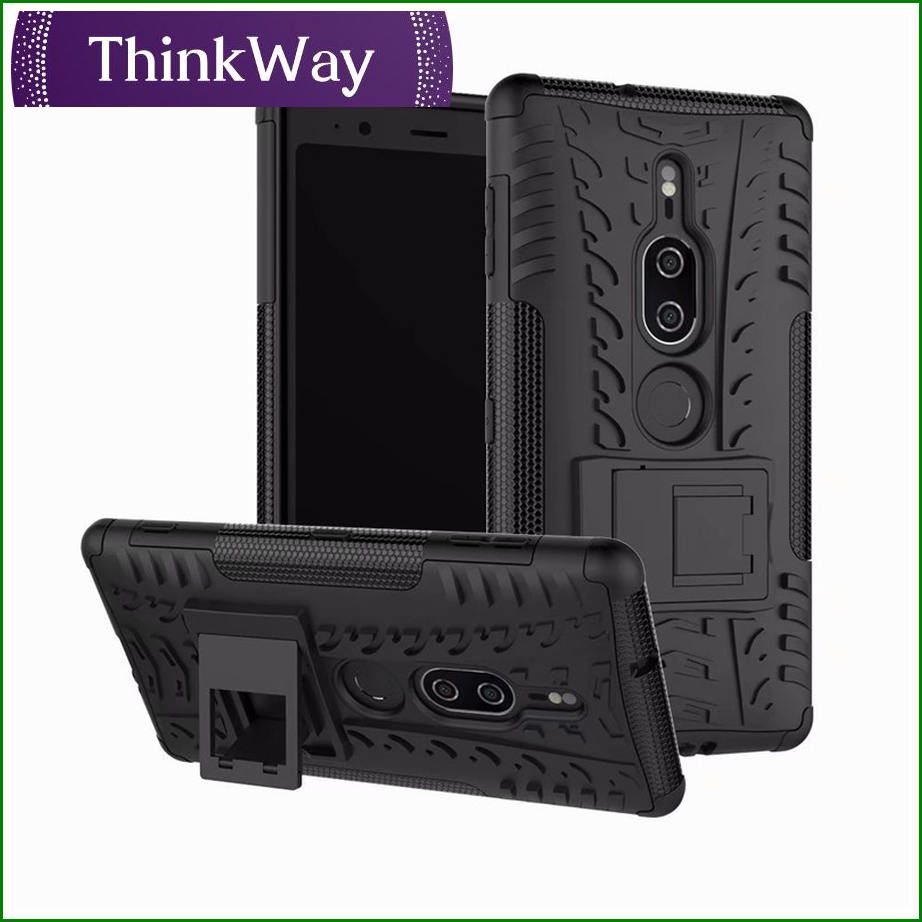 Colorful pattern bracket two-in-one anti-fall shell protective cover spider pattern mobile phone case shock-proof silicone cover For Sony XA2 Plus & Sony XZ4/Xperia 1