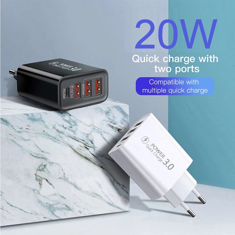 20W PD QC3.0 Fast Charging usb charger For Mobile Phone Quick Charger