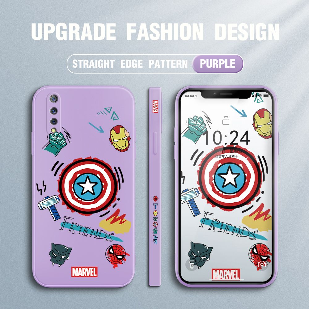 UCUC for Vivo S1 Back Cover Creative Shield Ultra Thin Soft Luxury Square Multicolor Liquid Silicone Phone Case