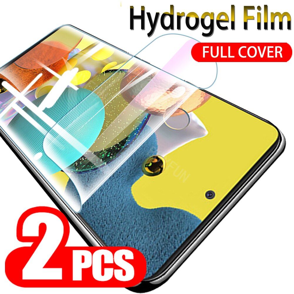 2PCS Hydrogel Film For Samsung Galaxy A71 A51 4G/5G Screen Protector Samsang Glaxy A 71 51 HD Full Cover ty Films Not Glass