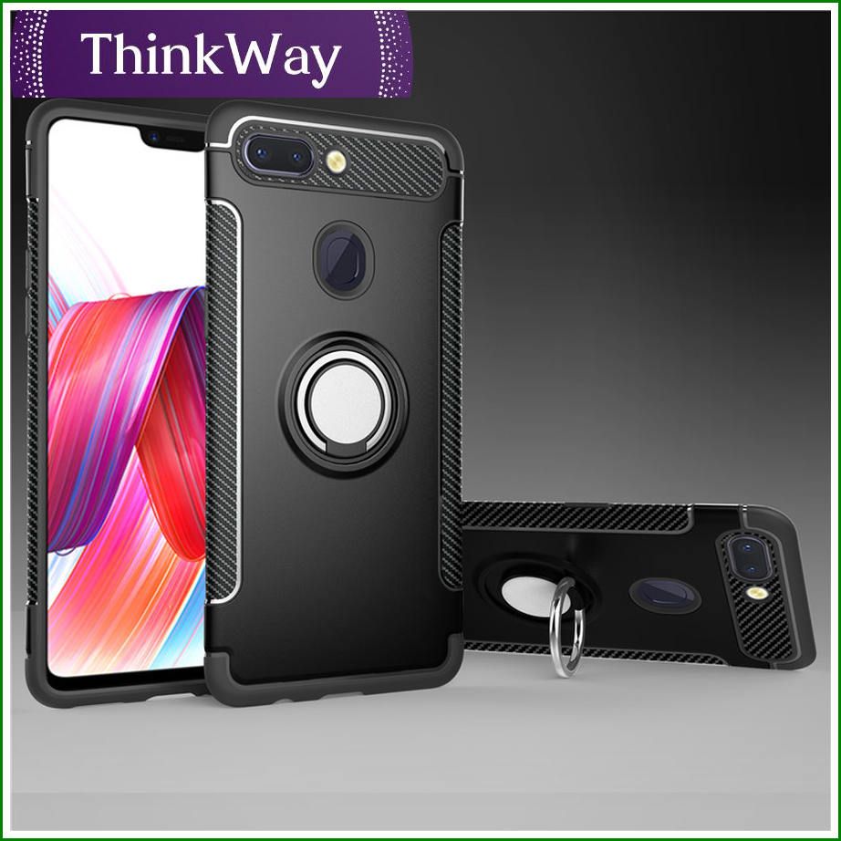 Luxury Magnetic Armor Silicone Case Cover Metal Ring Hard Case Casing For OPPO Find X