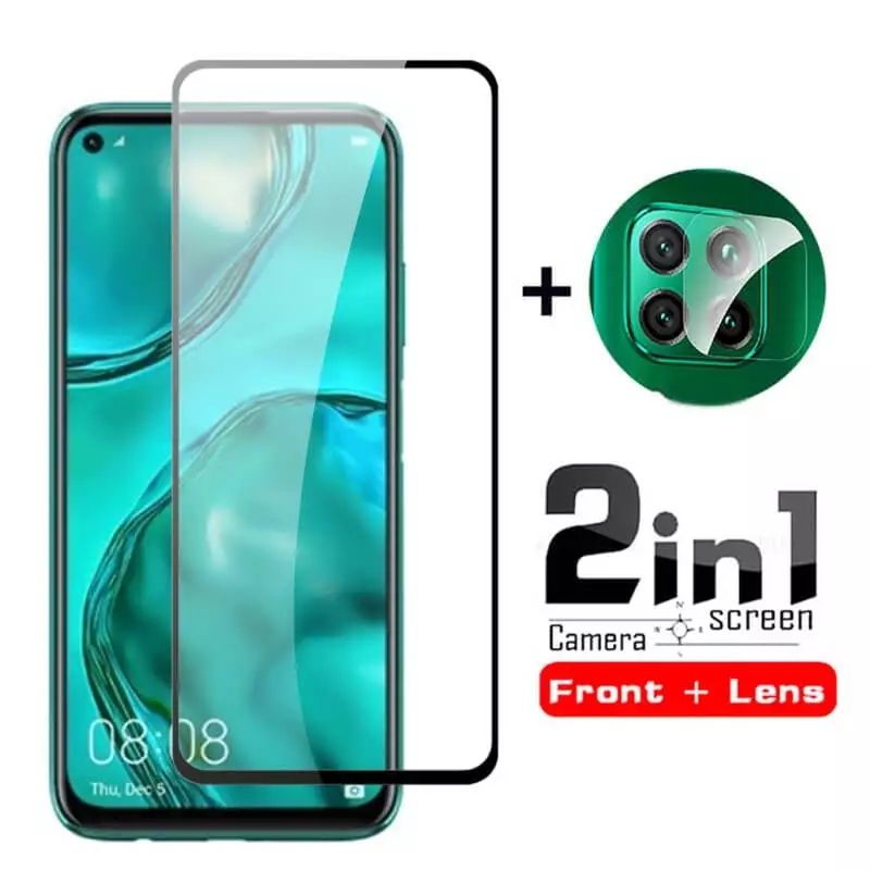 Huawei Nova 7i / Huawei p40 lite 2 in 1 combo pack screen protector & camera protector glass