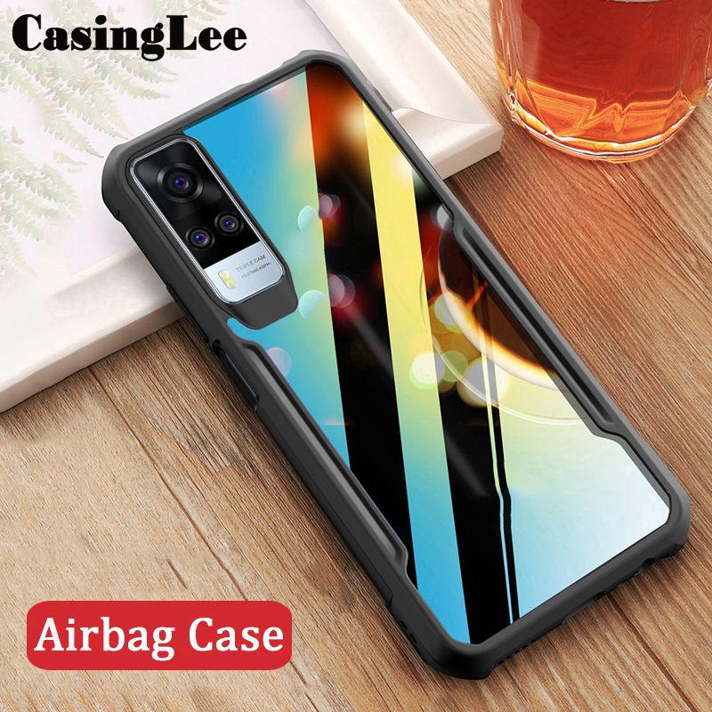 Casinglee for VIVO Y53S case Transparent clear Airbag protector Soft Frame Hard Armor Cover VIVO Y53S Phone case cover