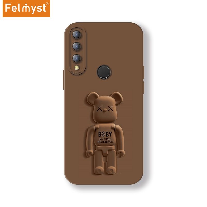 Bearbrick For Huawei nova 4 Back Mobile Phone Holder Case XX Be@rbrick Simple Luxury Mens Girls Liquid Silicone Protect Lens Shockproof Full Soft Cover