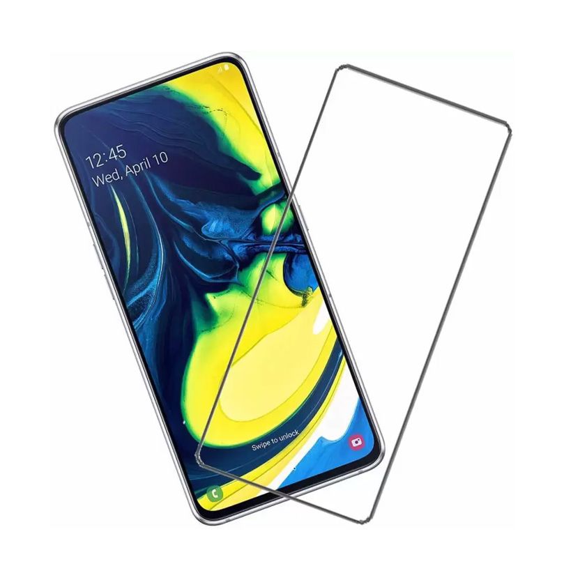 Samsung Galaxy A80 - 6D Tempered Glass Screen Protector - Transparent