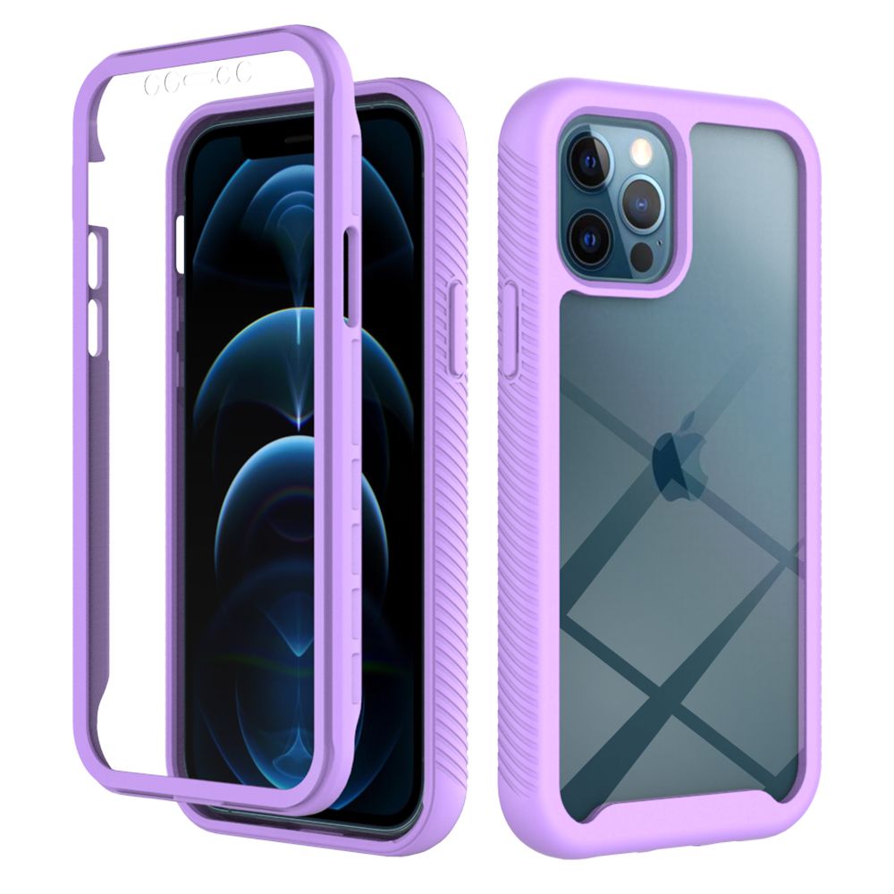 For Apple iPhone 12 Pro Max Shockproof Anti-slip Rugged Bumper 360° Full-body Protection Case Cover