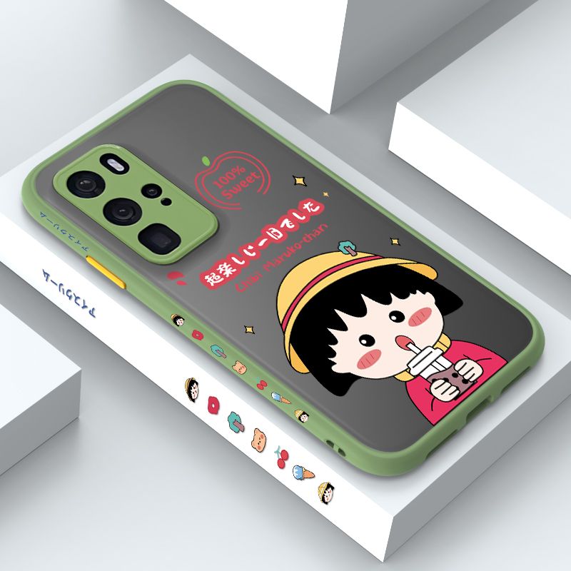 ZeroQiQi for Huawei P40 Pro Case Chibi Maruko Side Printing Cover Frosted Ultra Thin Protective Anti Fall Phone Case