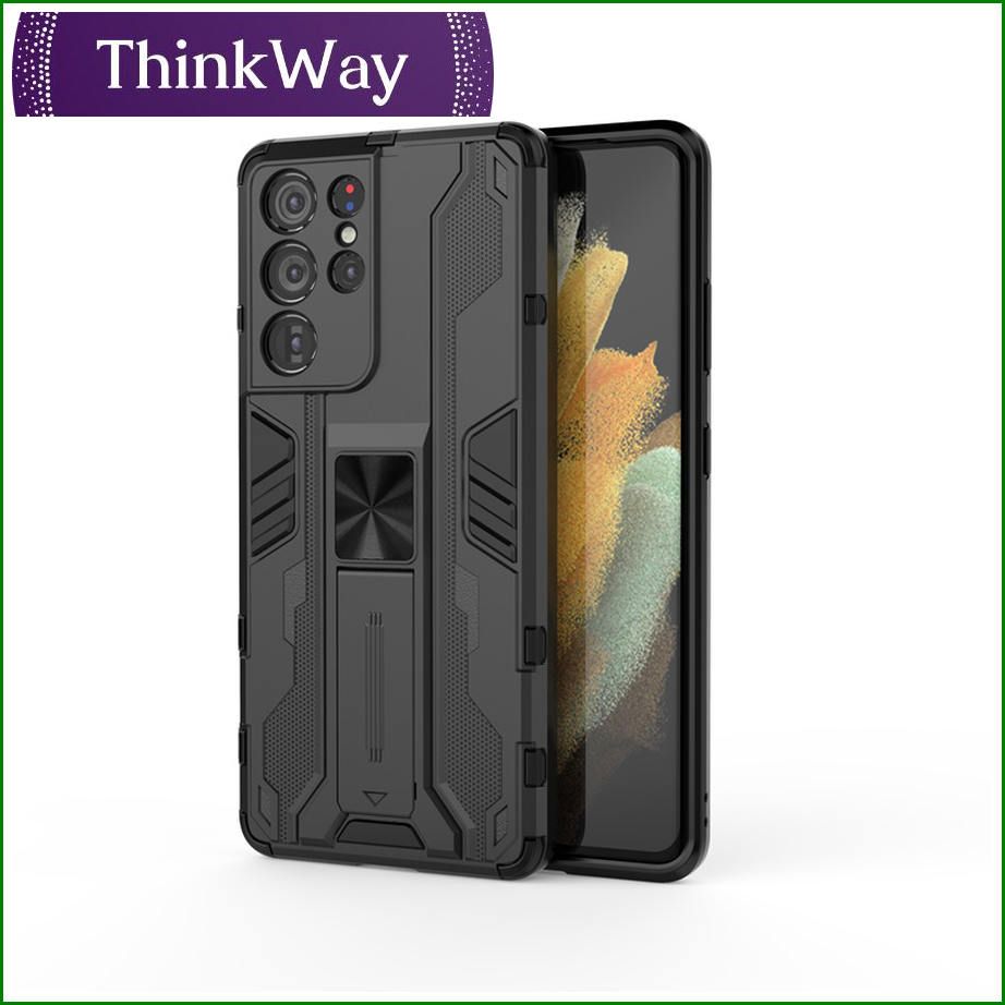 Case with Kickstand Magnetic Ultra Slim Shockproof Cover Car Mount Armor Mobile Phone Case Drop Protection For Samsung S22 & Samsung S22 Plus