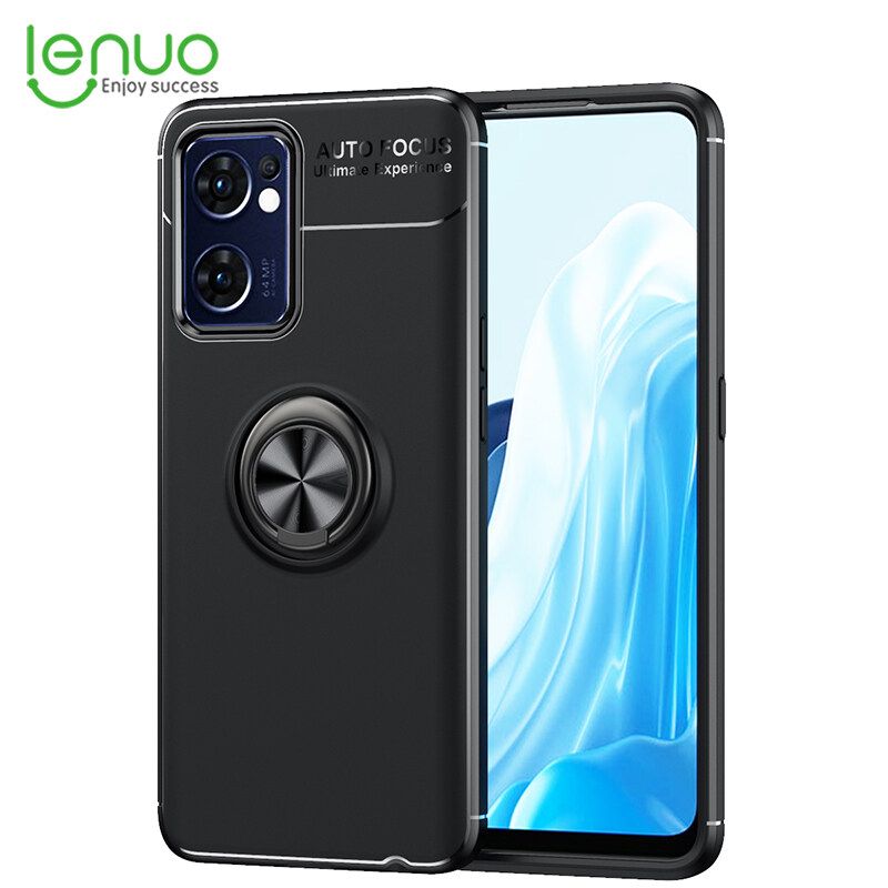 Lenuo for Oppo Reno7 5G Ring Stand TPU Soft Case