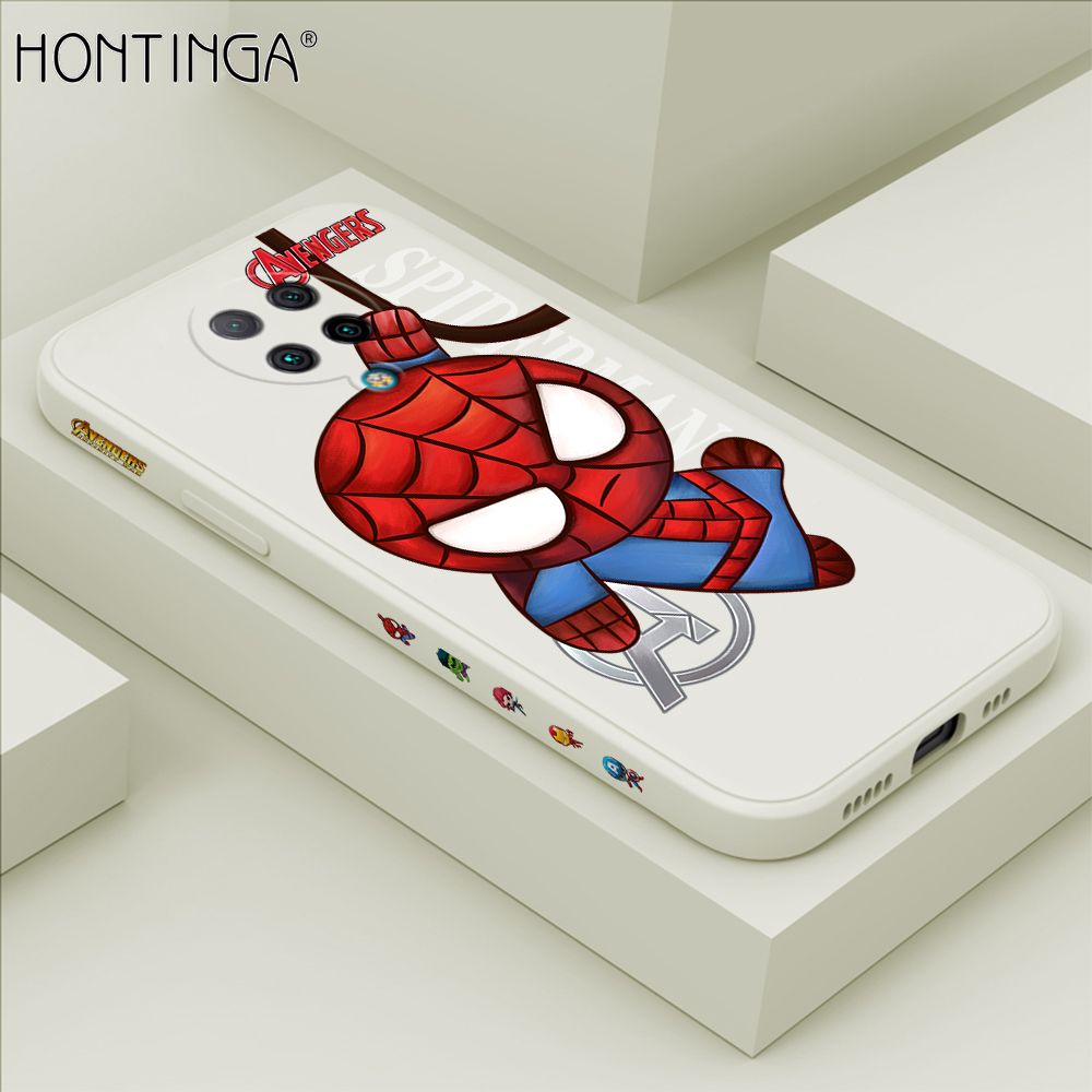 Hontinga for Redmi K30 Pro / K30 Pro Zoom / Xiaomi Poco F2 Pro Case Side Design Cartoon Little Spider Back Cover Soft Square Edge Pattern Liquid Silicone Trend Phone Cases