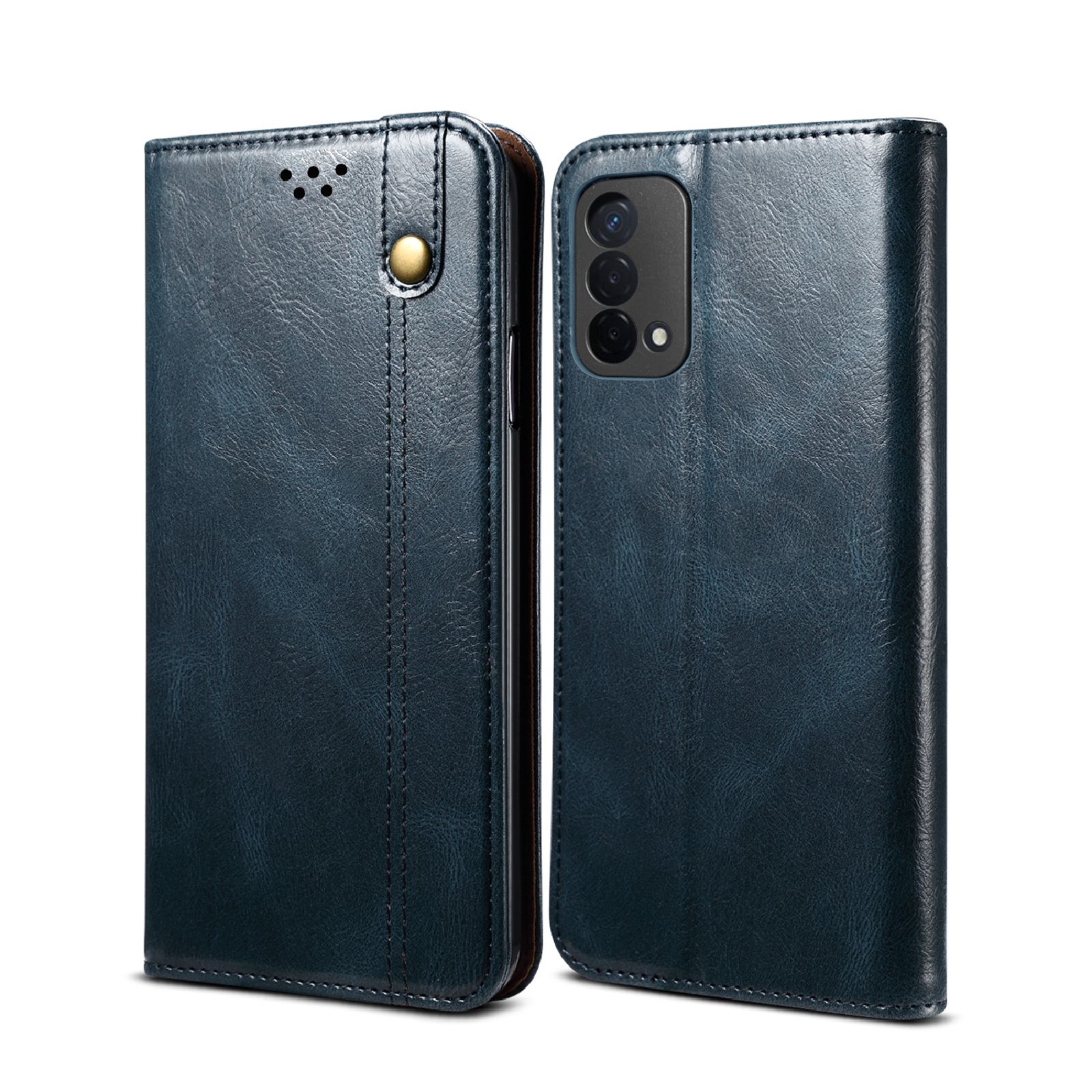 For OPPO A93 2021 Premium PU Leather with Card Slots and Magnetic Closure Flip Wallet Stand Cover