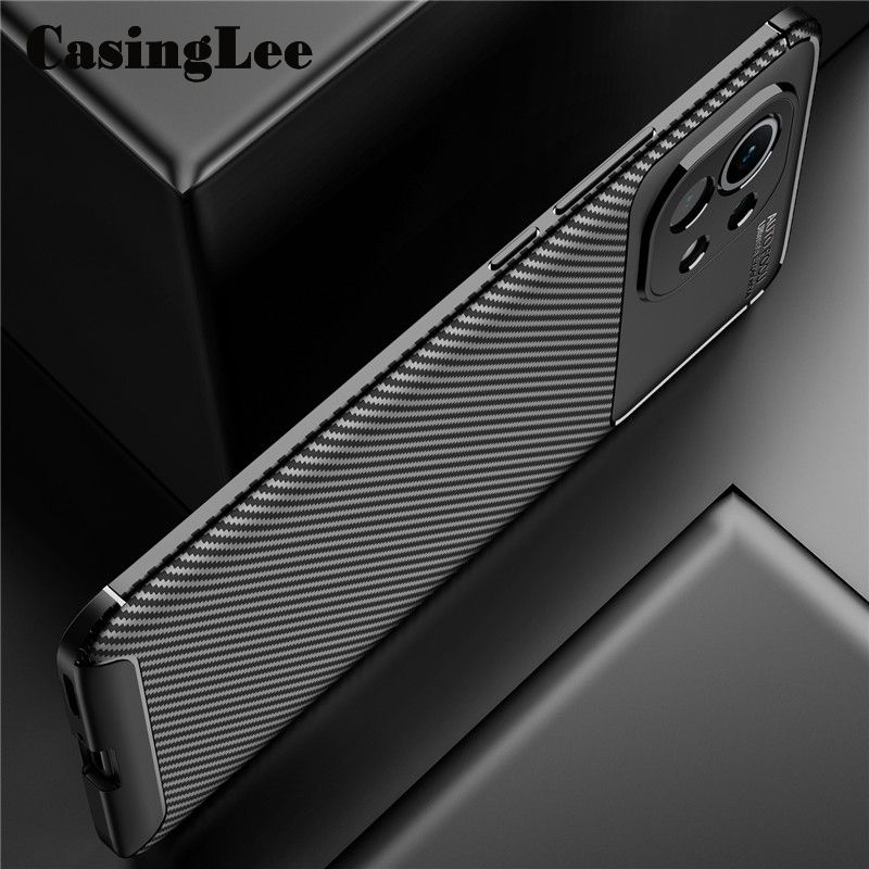 Protect Cover For Xiaomi 11 Lite 5G NE Case Carbon drawing Soft TPU Silicone Crisscross pattern Phone Cases for Xiaomi 11 Lite 5G NE Back Cover