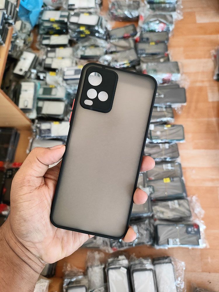 For Vivo Y21 Camera Protection Smoke case  Matte Finish Mobile Back Cover
