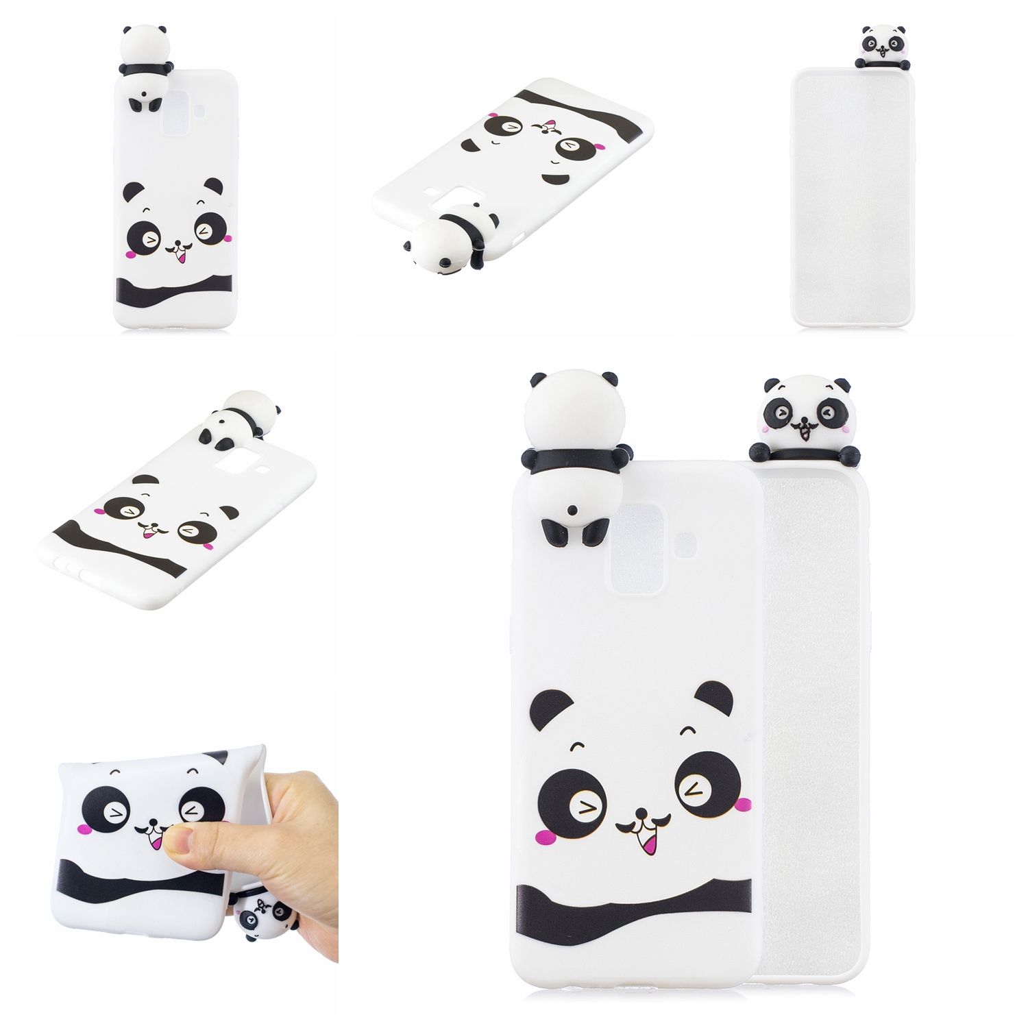 Yfashion For  J6 European Edition 3D Cute Coloured Painted l PU Anti-scratch Non-slip Protective Cover Back Case