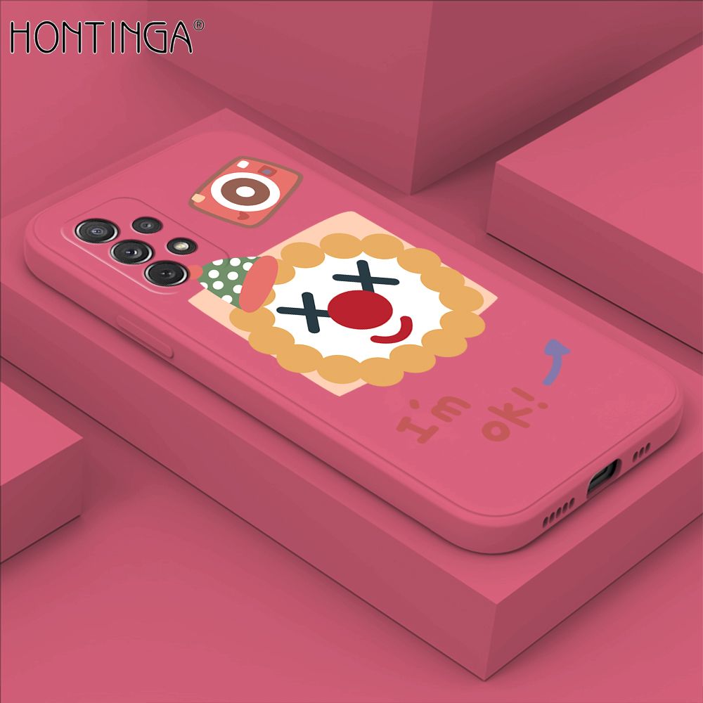 Hontinga for Samsung Galaxy A72 4G / 5G Case New Cartoon Joker Phone Case Phone Case Soft Square Edge Silicone Cases Full Lens Cover Shockproof Protection Cover
