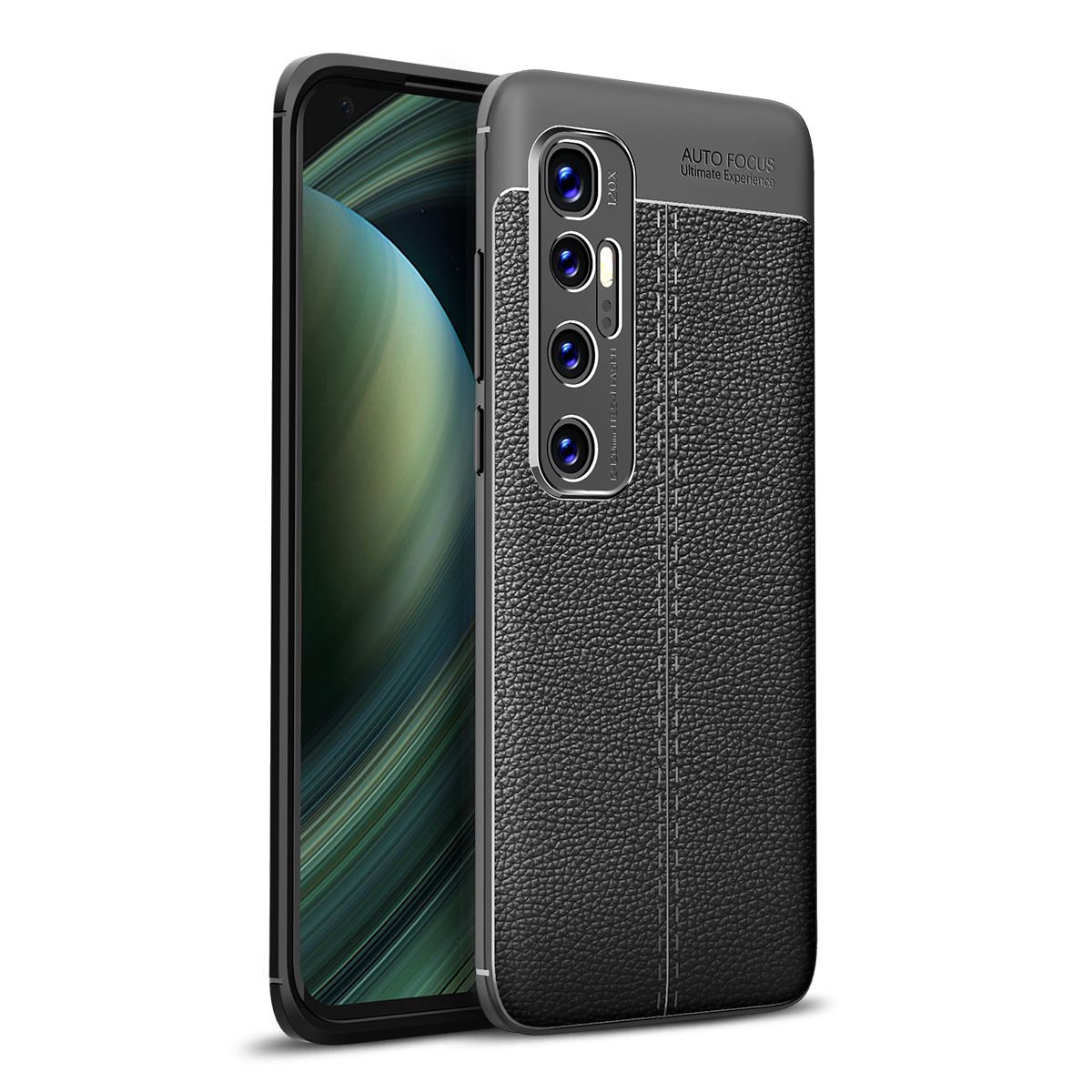 Shockproof Case For Xiaomi Mi 10 Ultra Leather Texture Soft Silicone Phone Back Cover