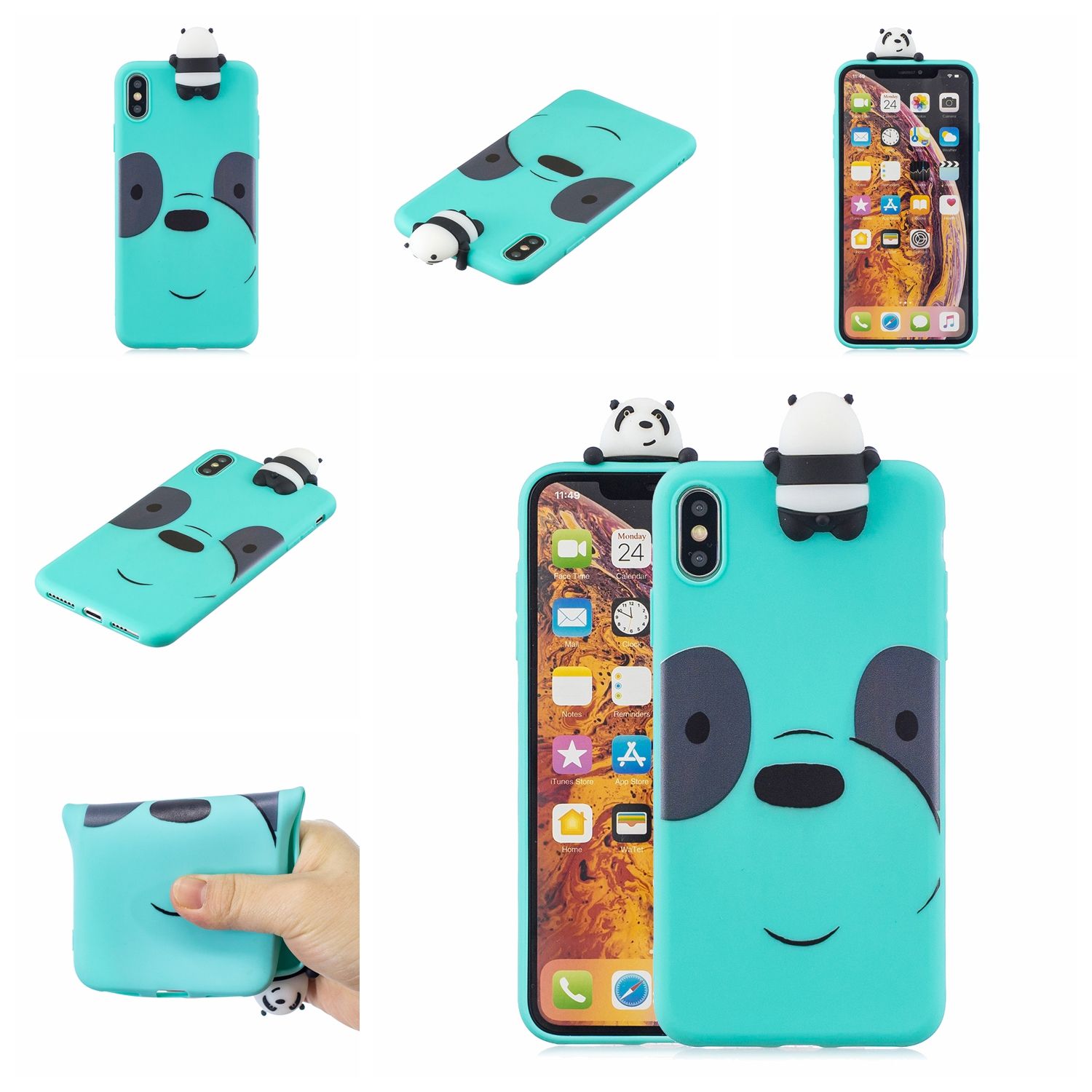 Yfashion For OPPO Realme 2/ Indian Version 3D Cute Coloured Painted l PU Anti-scratch Non-slip Protective Cover Back Case