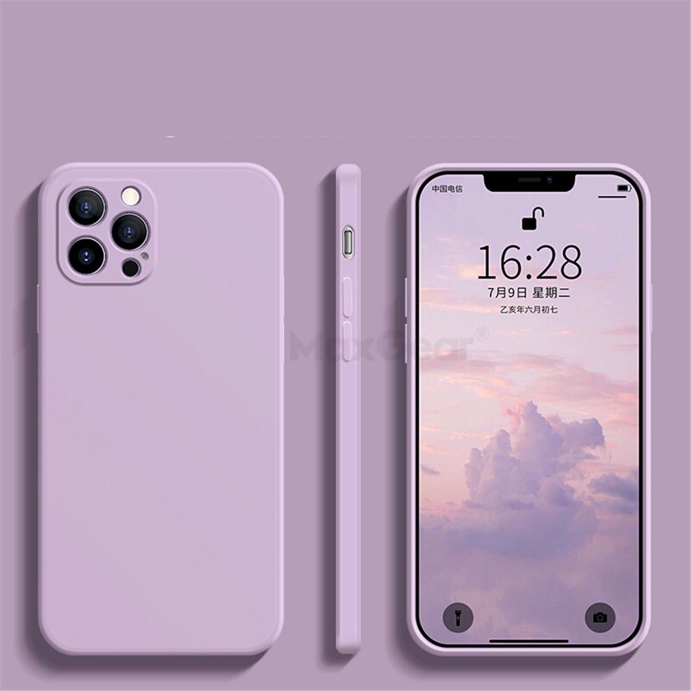 Luxury  Square Liquid Silicone Case For iPhone 12 13 11 Pro Max Mini X XR XS Max 7 8 6s Plus SE 2 Shockproof Soft Cover