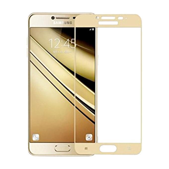 Samsung Galaxy J7 Full Curved Tempered Glass - Golden