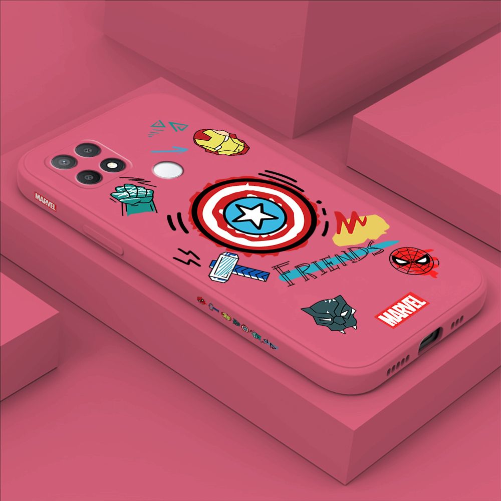 ZeroQiQi for OPPO A15S Case Cartoon Anime Icon Phone Cover Soft Full Lens Protection Casing Ultra Thin Soft Liquid Silicone Phone Cases