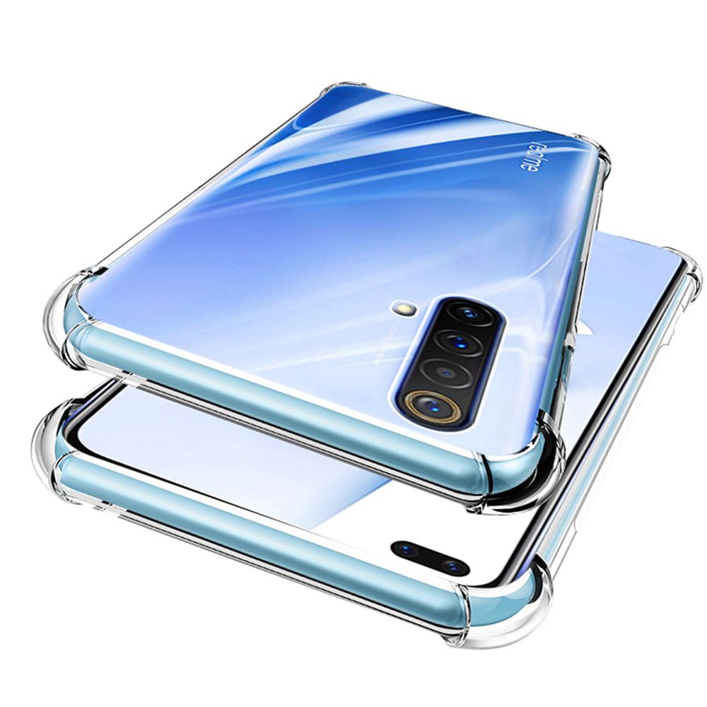 For OPPO Realme X50 Transparent Soft Gel TPU Reinforced Corners Cushion Bumper Shockproof Drop Protection Case Cover