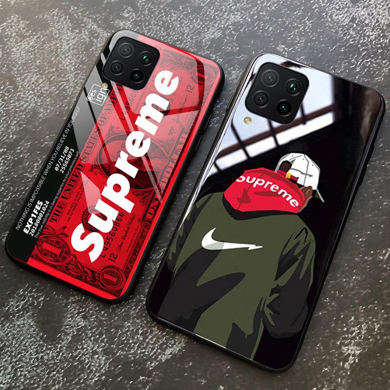 Supreme For Samsung Galaxy M42 Case Tempered Glass Protector Mirror Back Covers SUP Superme Supreme Design Samsung Galaxy M42 Back Cover