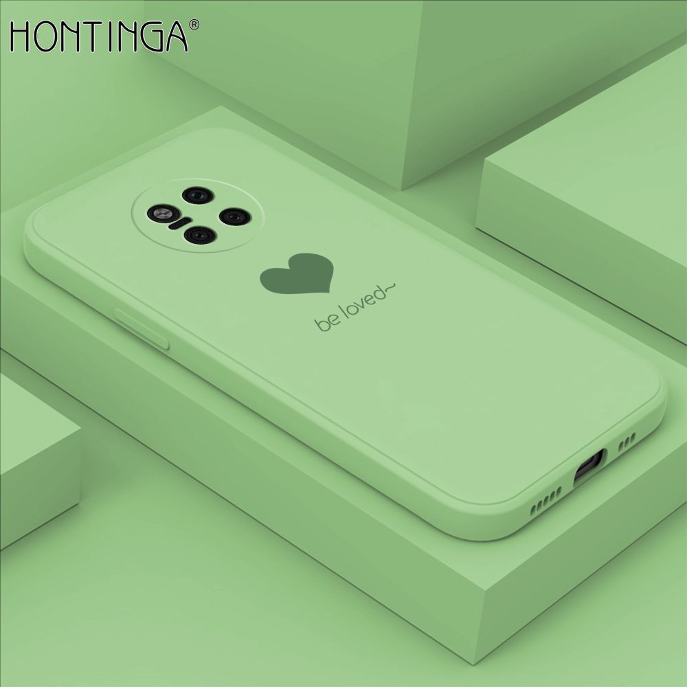 Hontinga for Huawei Mate20 Pro Case Simple Lover Heart Pattern Back Cover Soft Square Edge Liquid Silicone Phone Cases