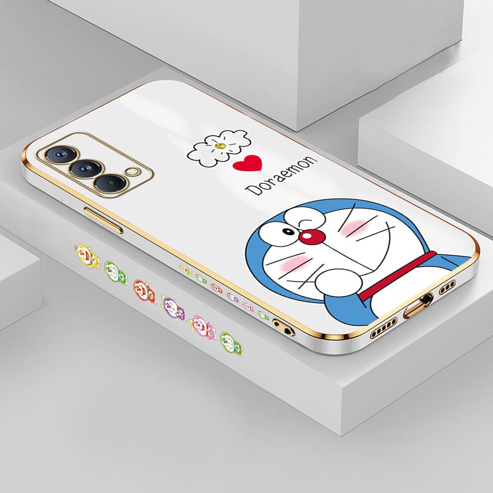 Jizetin (Free Lanyard) Realme GT Master Case Cute Jingle Cat Luxury 6D Plating Soft Casing Silicone Ultra Thin Phone Cover