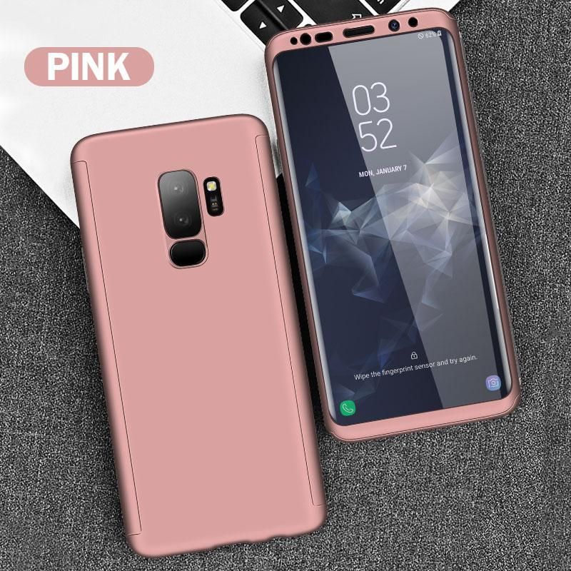 【 BestGO 】 For Samsung Galaxy S20 S20+ S20 Ultra S8 S9 S10 Plus S6 S7 Edge Note 10 Plus Note 8 Note 9 Case, 360 Degree Full Body Protection Hard Plastic 3 in 1 Protective Casing Cover (Free Soft Screen Protector)