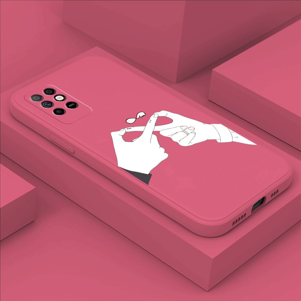 ZeroQiQi for Infinix Note 8i Back Cover Mobius Ring Ultra Thin Soft Luxury Square Multicolor Liquid Silicone Phone Case