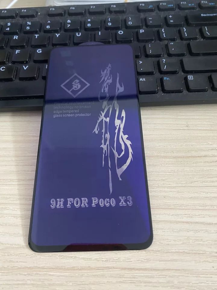 Rainbow Tempered Glass Screen Protector For Poco X3