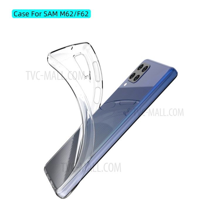 Back Case For Samsung Galaxy M62 Transparent Cover Tpu Back Case