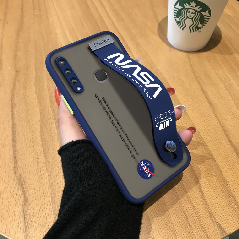 Casing Case For Huawei Y6P Huwawei Y6P Cases(With Wristband) Shockproof Frosted Popular NASA Phone Casing Full Len Protection Case Softcase Back Cover Hard Case For Girls Boys Men Women