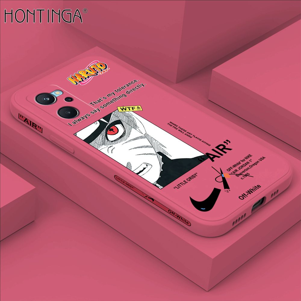 Hontinga for Realme 9i Back Cover New Anime Naruto Side Design Case Square Edge Liquid Silicone Phone Case