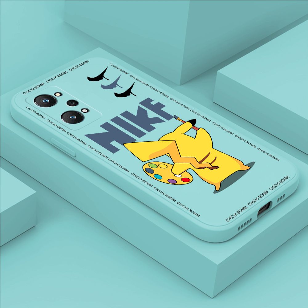 Hontinga for Realme GT Neo2 Case Fashion Cartoon Animals Phone Case Phone Case Soft Square Edge Silicone Cases Full Lens Cover Shockproof Protection Cover