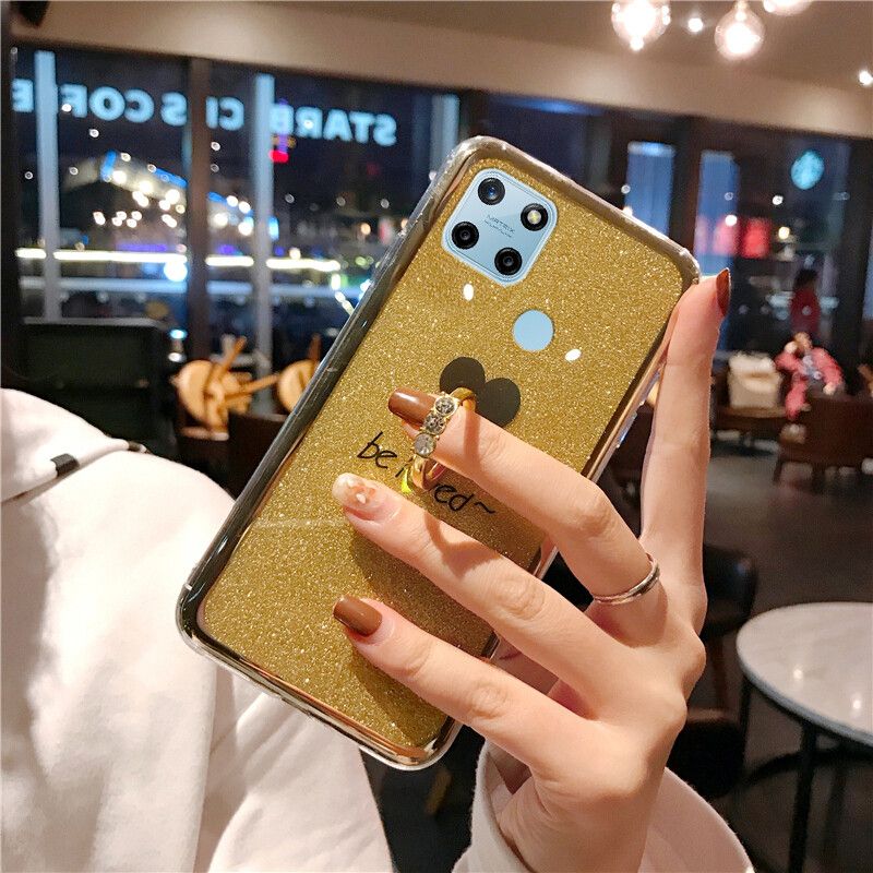 Phone case Realme C25Y Case Soft Be Loved Couple Phone Cases For Realme C25Y Ring Holder Back Cover
