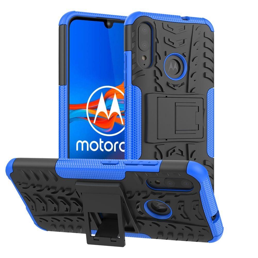 Heavy Duty Armor Tough Hybrid Shockproof Dual Layer Kickstand Protective Case Cover For Motorola Moto E6 Plus