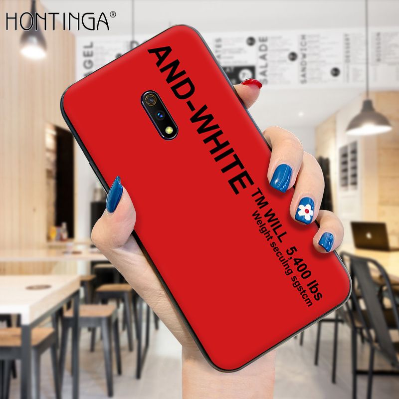 Hontinga for Realme X Case Simple Generous Clean Color Girls Boys Cases Shockproof Soft Silicone TPU Phone Cover