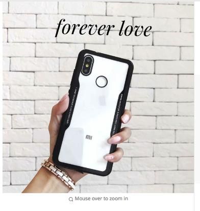 Vivo Y91 Premium Hybrid Silicone Hard Back Tempered Glass Case - Black