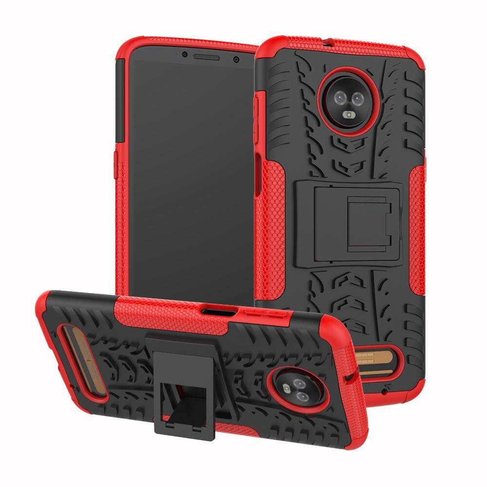 For Motorola moto Z3 play Dual Layer Heavy Duty Armor Tough Hybrid Shockproof Stand Protective Case Cover